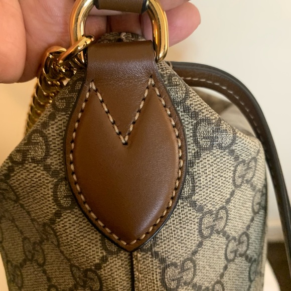Gucci Supreme Canvas Hobo Bag Two Way Chain - Picture 5 of 16